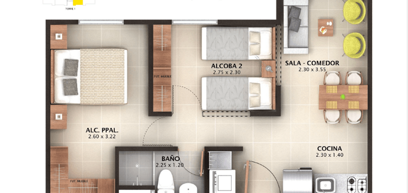 Apartamento en Venta en Sabaneta, Pan De Azucar-8