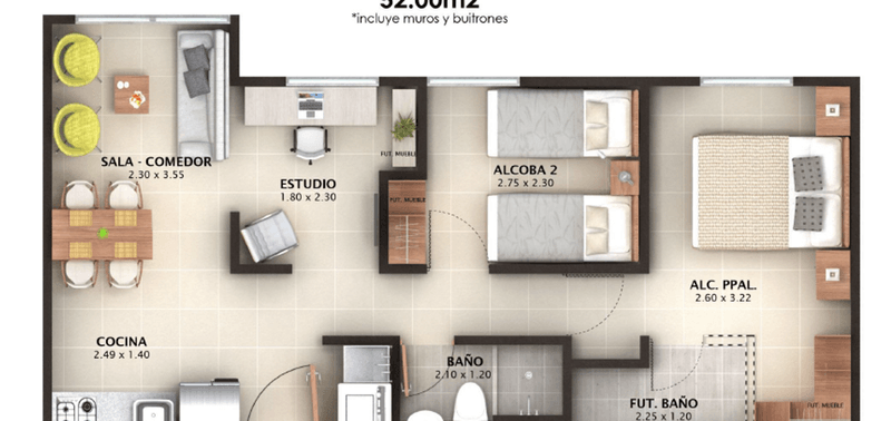 Apartamento en Venta en Sabaneta, Pan De Azucar-8