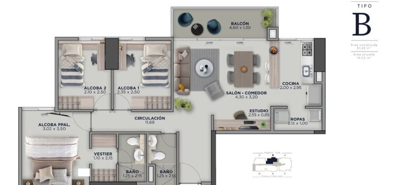 Apartamento en Venta en Sabaneta, Aves Maria-0