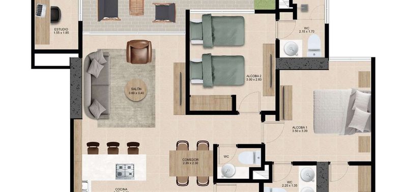 Apartamento en Venta en Envigado, Loma de las brujas-9
