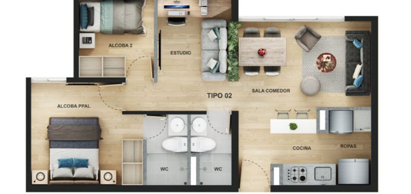 Apartamento en Venta en Caldas, Primavera
