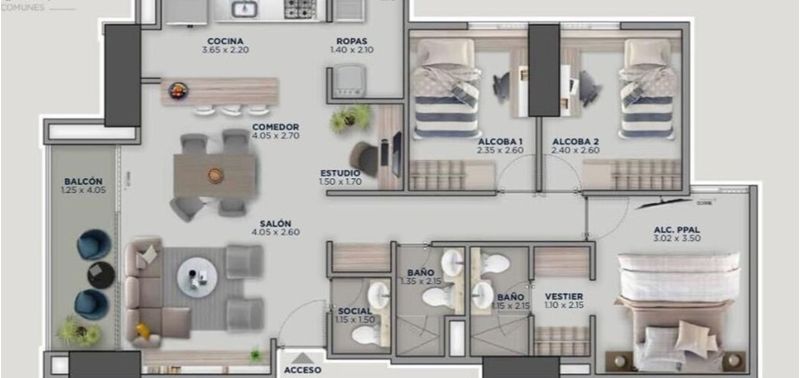 Apartamento en Venta en Sabaneta, Las Lomitas-0