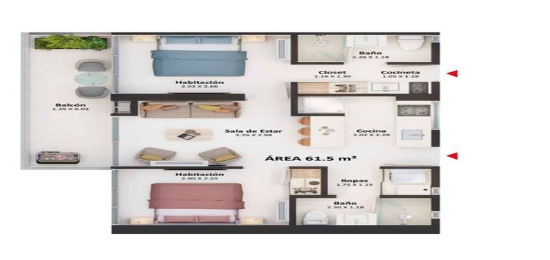 Apartamento en venta en Santa Marta Cesion de Der proyecto de vivienda-5