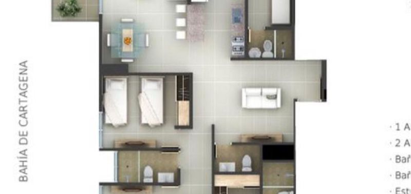 Apartamento en Venta en Cartagena De Indias, Manga-10