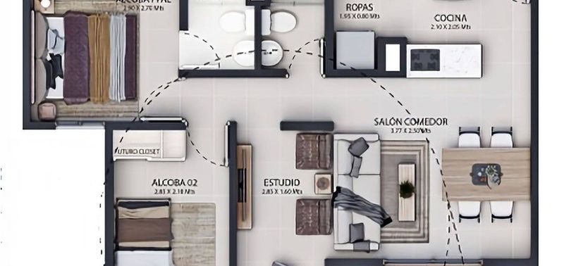 Apartamento en Venta en Sabaneta, Maria Auxiliadora