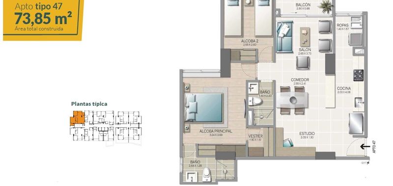 Apartamento en Venta en Medellín, Ciudad Del Rio