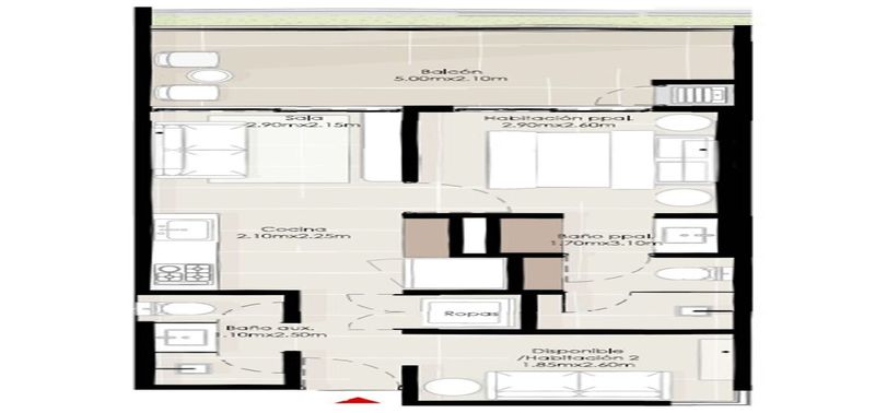 Apartamento en Venta en Pozos Colorados Cesion de proyecto de vivienda-7