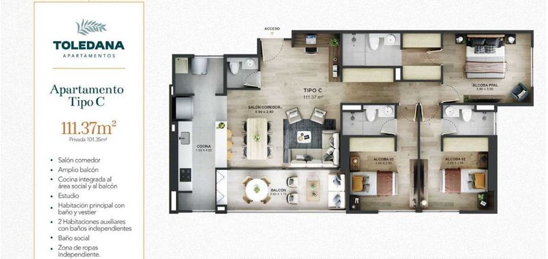 Apartamento en Venta en Itagüí, Itaguí-5