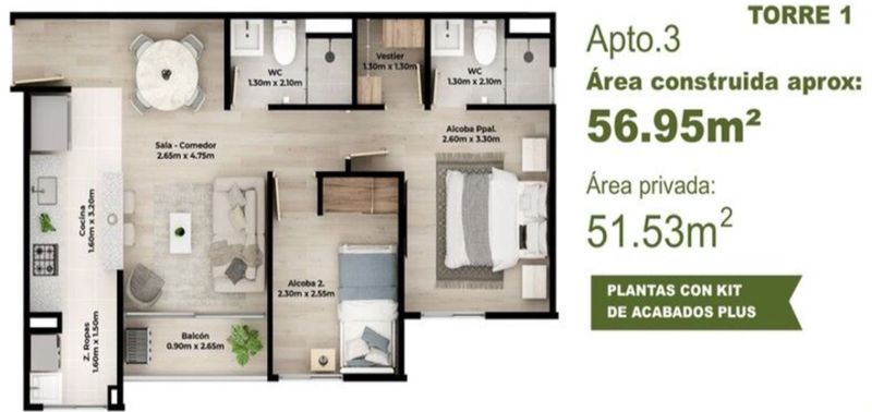 Apartamento en Venta en Rionegro, Vereda Ojo De Agua-0